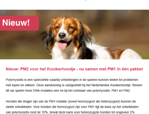 Nieuwe DNA-testen & updates 23 maart